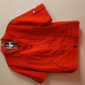NEW Coldwater Creek Vibrant Red Jean Jacket HMBC